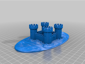 mittelalterlich Schloss Tor Fort Struktur Wargaming 3d print model - Mito3D