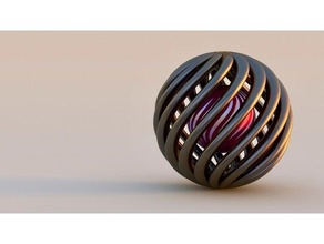 spirale sphère décoration math art ornement 3d print model - Mito3D