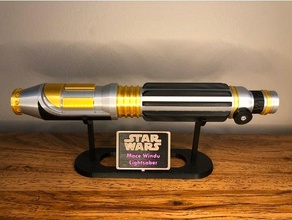 horizontal lightsaber display stand tags light saber star wars 3d print model - Mito3D