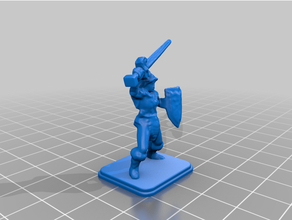 heroquest female barbarian shield helmet long sword 2 3d print model - Mito3D