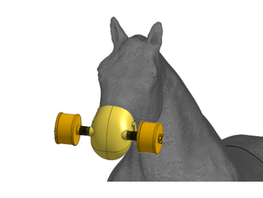 fuznuz équidé nez adaptateur masque filtre cheval vétérinaire 3d print model - Mito3D