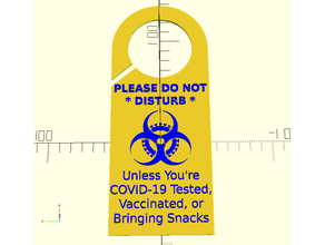 disturbare covid 19 porta appendiabiti spuntini coronavirus privacy 3d print model - Mito3D