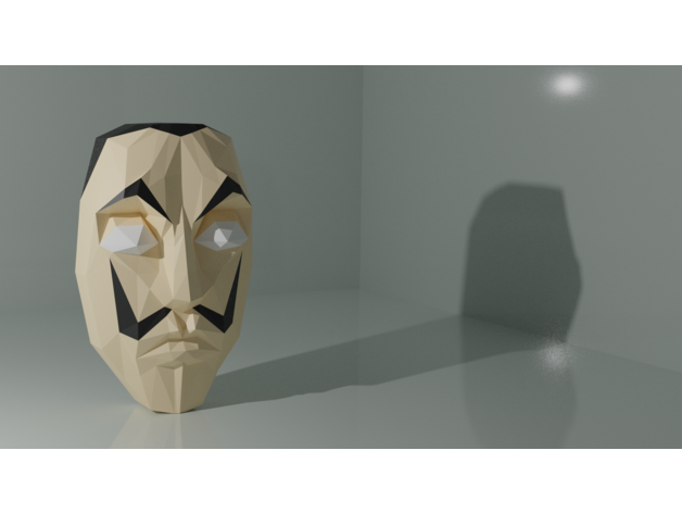 money heist poly mask 3d print 3D print model - Mito3D