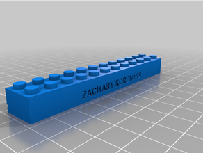 angepasst Lego kompatibel Text Ziegel 3d print model - Mito3D