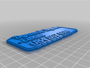 personalizzato multilinea etichetta keychain12345 3d print model - Mito3D