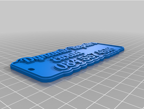 personalizzato multilinea etichetta kestrydomychain 3d print model - Mito3D