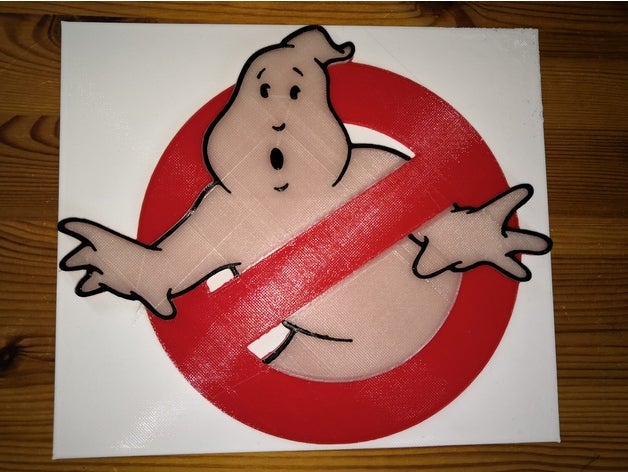 ghostbusters logo plate 3D print model - Mito3D