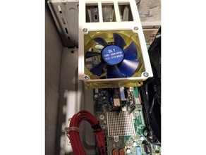 pc pci cartão zona resfriador 80mm ventilador atx resfriamento monte placa mãe pcie 3d print model - Mito3D