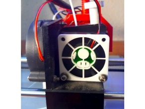 Ventilator Startseite Mantel 40mm 1up Super Mario Pilz 3d print model - Mito3D