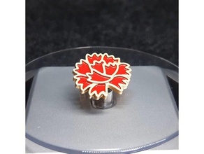 carnation badge 3d print model - Mito3D
