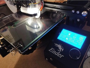 Bullseye vizör Led binmek aydınlatma ender 3 yatak 3d print model - Mito3D