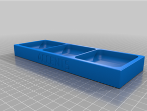 acento caixa opcional tampa personalizado 3d print model - Mito3D