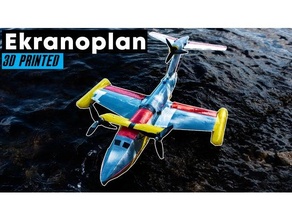 3d stampato rc ekranoplan 3dlabprint 90 e3d titano aero terra orlyonok barca macchina aereo veicolo 3d print model - Mito3D