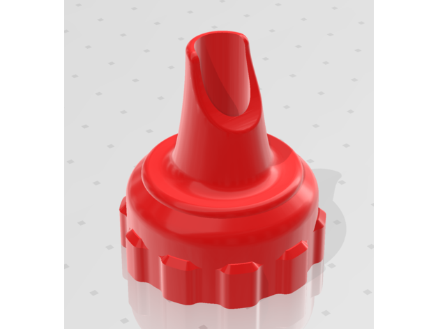 plastic bottle cap spout - bec verseur pour bouteille plastique 3D print model - Mito3D