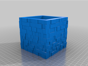 brick planter 3d print model - Mito3D