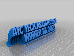tech arch winner customized 3d print model - Mito3D