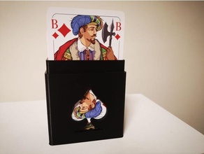 giocando carta Astuccio guaina 2 ponti 91mmx59mm carte mazzo scatola diamante vanga 3d print model - Mito3D