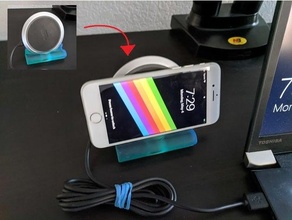 vertical indução carregador ficar pé indutivo Iphone phone 3d print model - Mito3D
