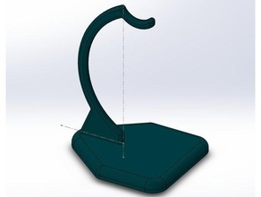 sencillo auricular estante soporte 3d print model - Mito3D