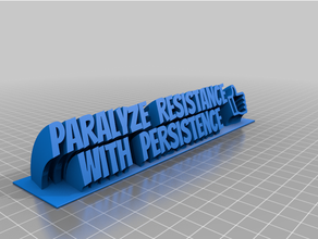 customized sweeping 2-line plate paralyze resistance persistence 40 faces 3d print model - Mito3D