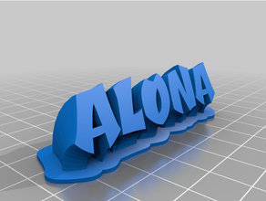 alonaalona serranoaudreymy customized sweeping 2-line plate text 3d print model - Mito3D