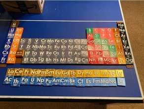 periódico tabela elementos 3d print model - Mito3D