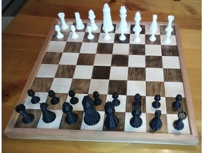 tournament size chessmen chess set 3d print model - Mito3D