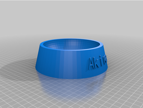 cakiraustomized fully parametric dog cat food bowl customized 3d print model - Mito3D