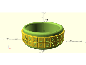 cifra anel pulseira versão 3d print model - Mito3D