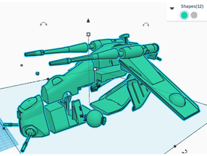 laat cannoniera stella guerre legione scala clone repubblica 3d print model - Mito3D