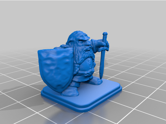 kahraman cüce kalkan kısa kılıç 3D print model - Mito3D