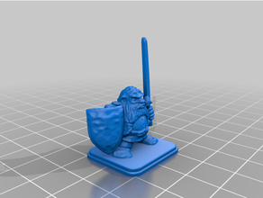 heroquest dwarf shield long sword 3d print model - Mito3D
