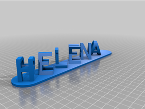 teste helena customized dual letter blocks illusion customizer 3d print model - Mito3D