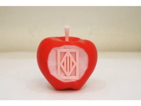 apple multicolored art fruit multicolor multimaterial 3d print model - Mito3D