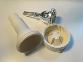 tuba mouthpiece case 3d print model - Mito3D