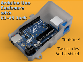 arduino uno enclosure keystone jack mount case 3d print model - Mito3D