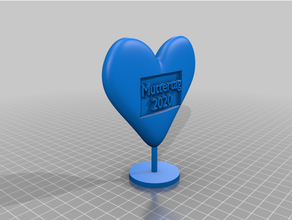 muttertag 2020 - herz heart mothers day 3d print model - Mito3D