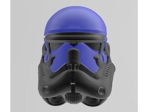 multi material stella guerre ibrido Stormtrooper casco tempesta soldato 3d print model - Mito3D