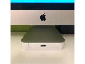 imac suporte gaveta maçã imac27 monitor ficar pé 3d print model - Mito3D
