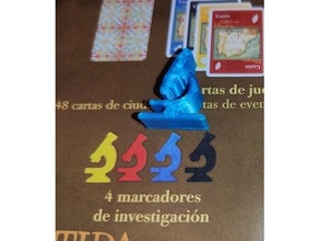 microscope token pandemic iberia game 3d print model - Mito3D