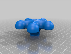 customized smooth n' curvy staknobr knob 3d print model - Mito3D