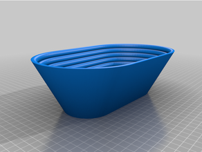 oval bread proofing proving basket 3d print model - Mito3D