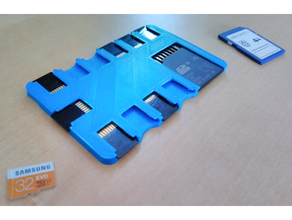 sd Karte Halter Unterstützung Kreditkarte Größe 3d print model - Mito3D