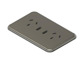 australian power outlet gpo supply mount 3d print model - Mito3D