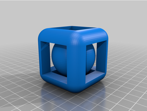 boule creuse cube 3d print model - Mito3D