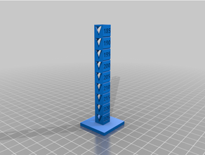 tpwermy customized temp calibration tower 3d print model - Mito3D