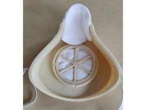 protect mask facemask reusable chip viruses dust coronavirus cotton pads filter virus 3d print model - Mito3D
