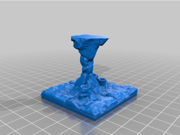 caverna pilar forja seco remezclar cavernas pilares loseta losas columna dnd mazmorras dragones openforge2 mesa 3D print model - Mito3D