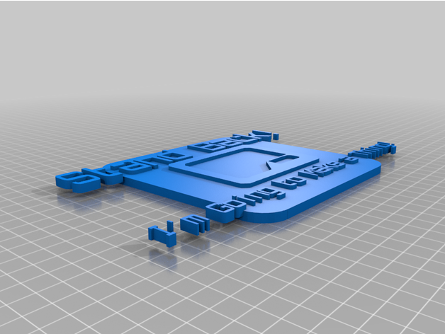 testes personalizado placa 3D print model - Mito3D