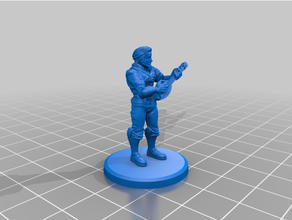 rue bande joueur Masculin dnd miniature mini 3d print model - Mito3D